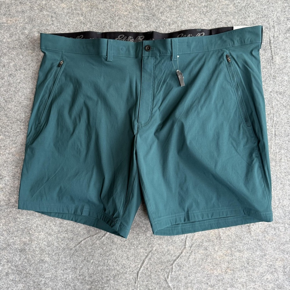 Eddie Bauer Shorts Mens 48T Tall Green Chino Horizon Guide Wander 9 Inseam Hikin